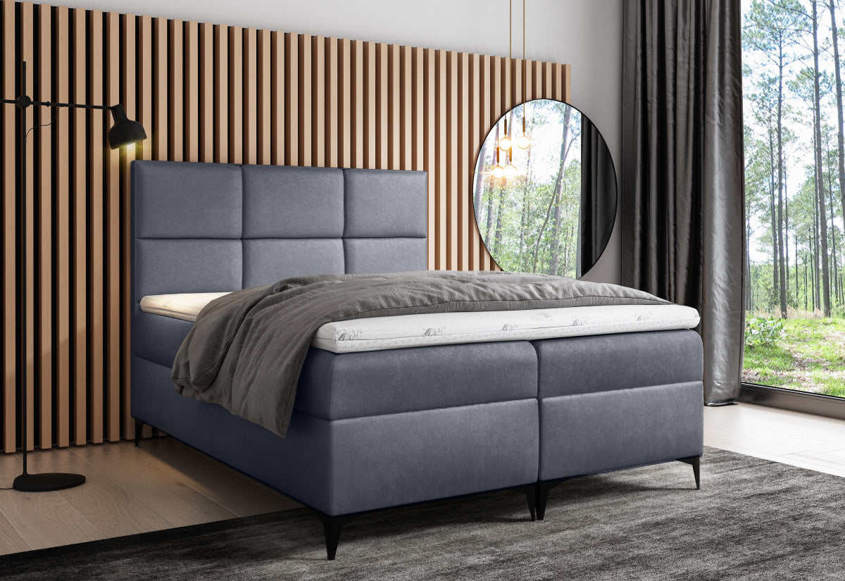 Čalúnená posteľ boxspring GRETA + úložný priestor + topper - ARANZ - 7