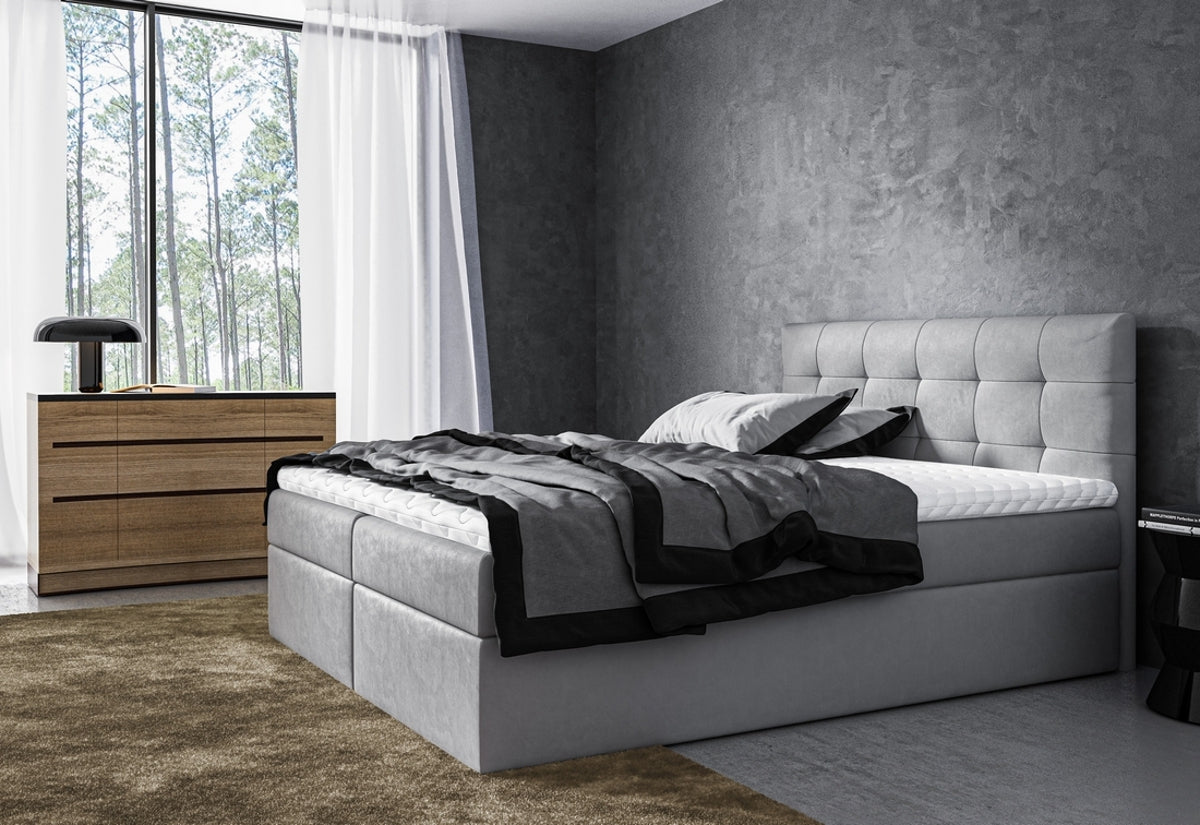 Čalúnená posteľ boxspring BRIGITE + úložný priestor + topper - ARANZ - 3