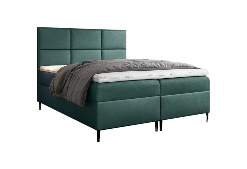 Čalúnená posteľ boxspring GRETA + topper, 180x200, fancy 36 -  - 0