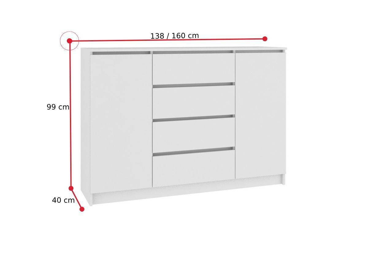 Komoda ARMARIA 2D4SZ - ROZMEROVKA - 2