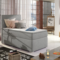 Čalúnená posteľ boxspring CORELA, 90x200, sawana 21, levá -  - 0