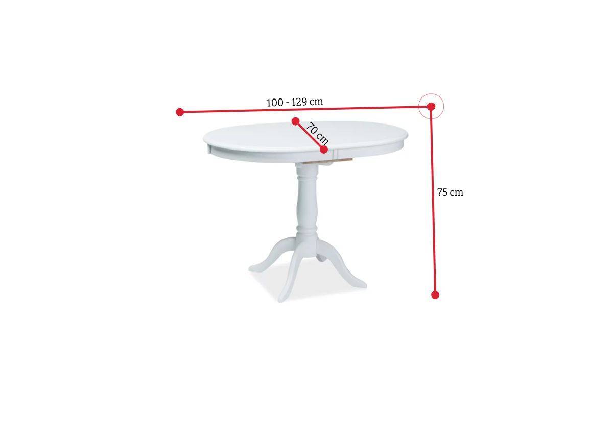 Rozkladací jedálenský stôl ODELE - ROZMEROVKA - 1