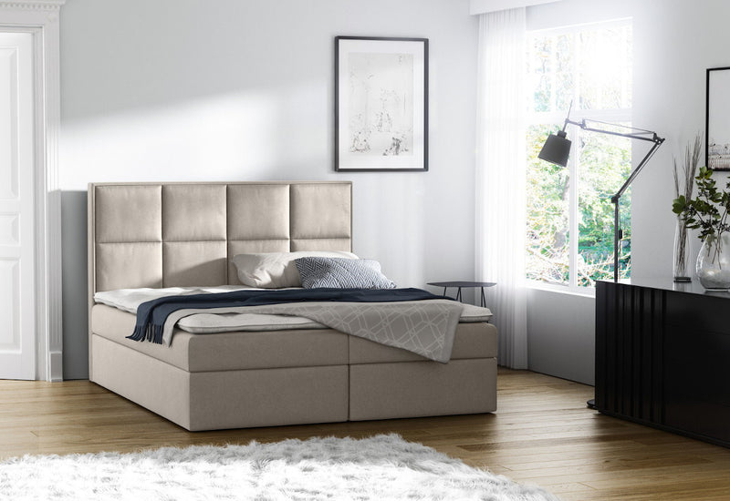 Čalúnená posteľ boxspring WOLF + topper - ARANZ - 1