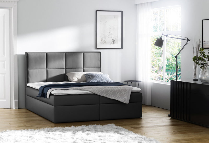 Čalúnená posteľ boxspring WOLF + topper - ARANZ - 3