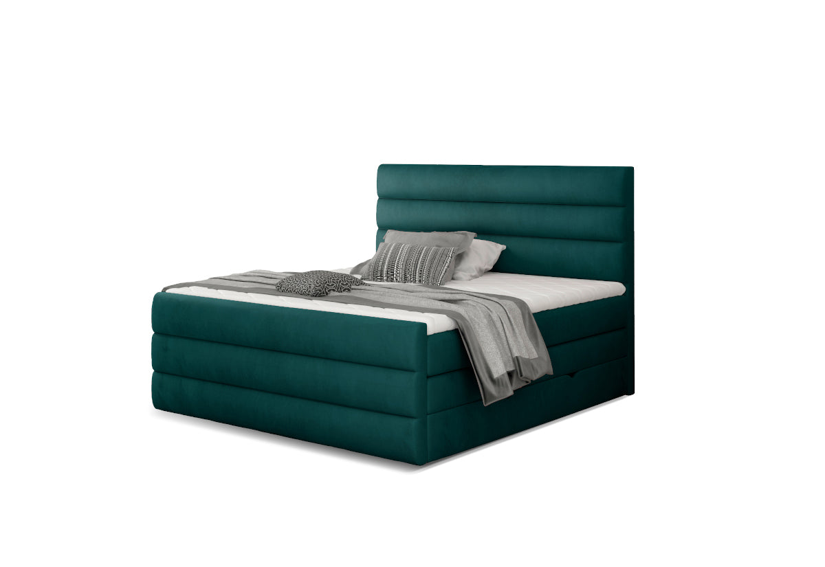 Čalúnená posteľ boxspring CARAMELLA + topper - ARANZ - 4