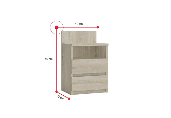 Nočný stolík NOTTA P1 - ROZMEROVKA - 1