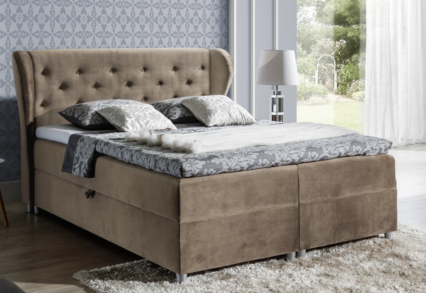 Čalúnená posteľ boxspring DESPASITO + topper - ARANZ - 1