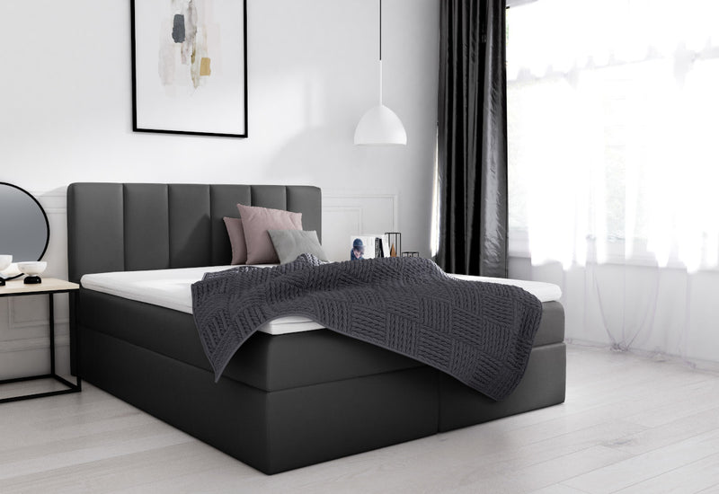 Čalúnená posteľ boxspring LESORA + topper - ARANZ - 5