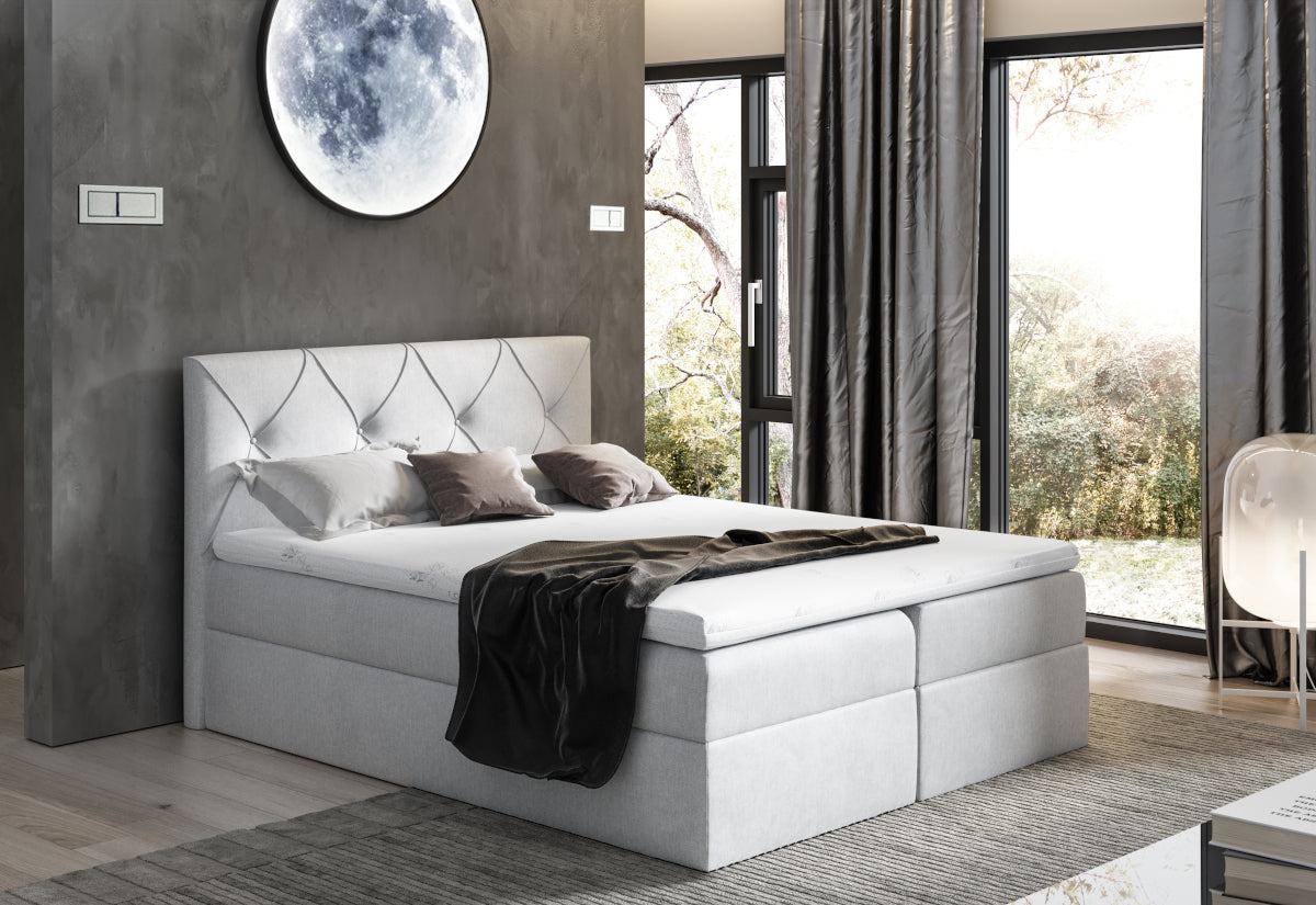 Čalúnená posteľ boxspring DIAMOND + topper - ARANZ - 6