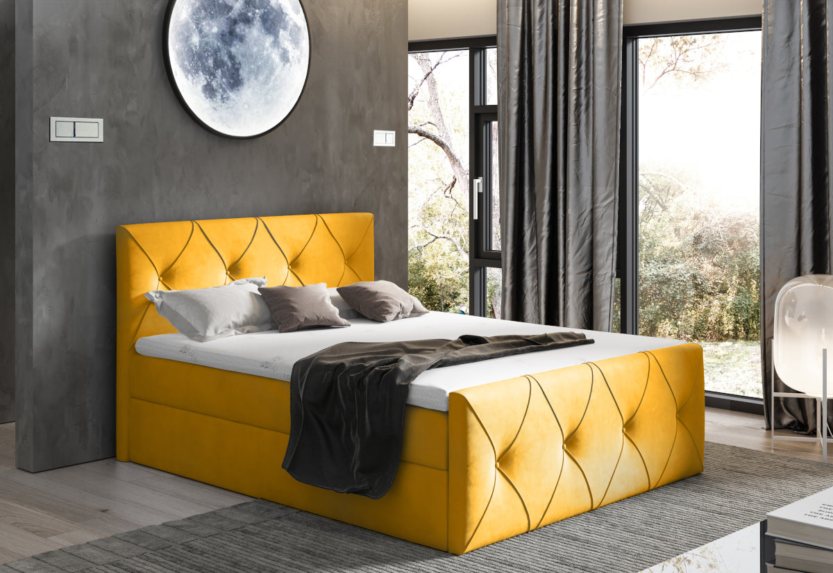 Čalúnená posteľ boxspring DIAMOND LUX + topper - ARANZ - 2