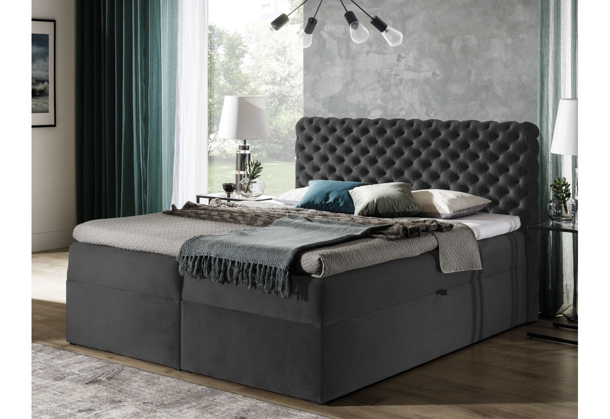 Čalúnená posteľ boxspring MARCH + topper - ARANZ - 4