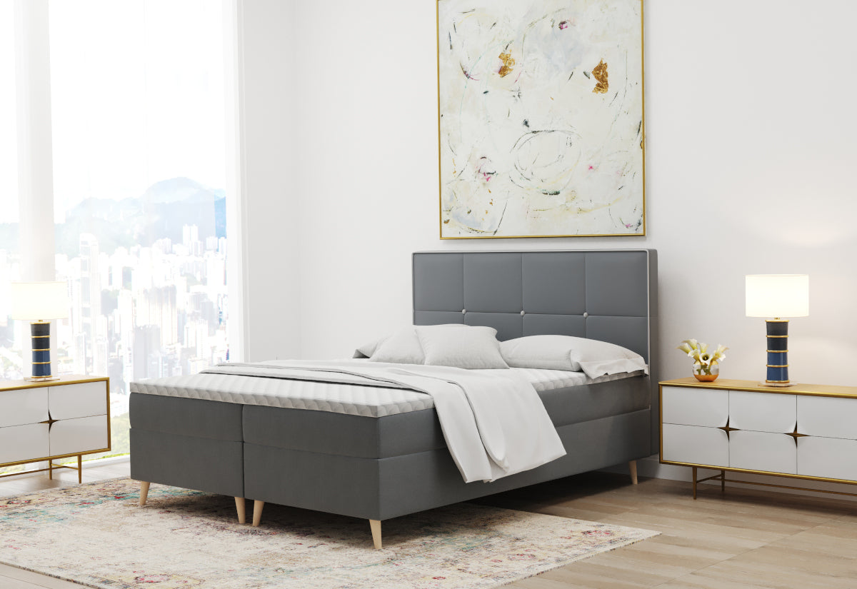 Čalúnená posteľ boxspring MOLIOSE + topper - ARANZ - 3