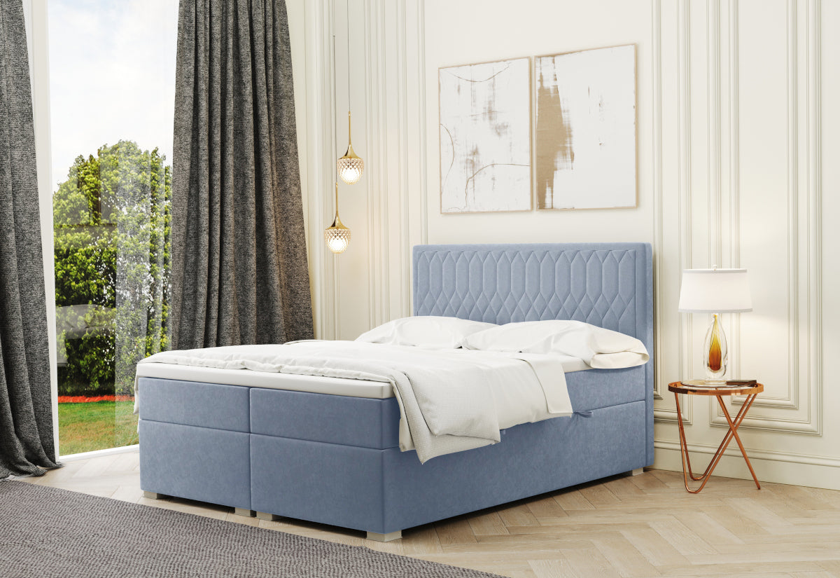 Čalúnená posteľ boxspring MARCHE + topper - ARANZ - 2