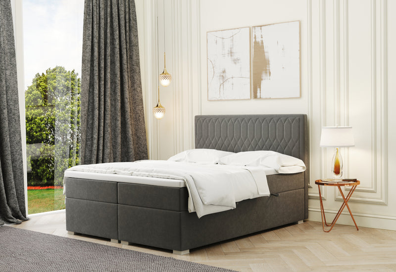 Čalúnená posteľ boxspring MARCHE + topper - ARANZ - 3