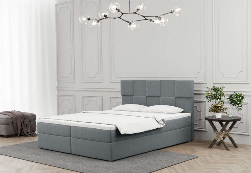 Čalúnená posteľ boxspring CHUCK + topper - ARANZ - 2