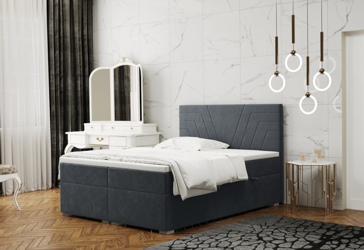 Čalúnená posteľ boxspring DASTER + topper - ARANZ - 3