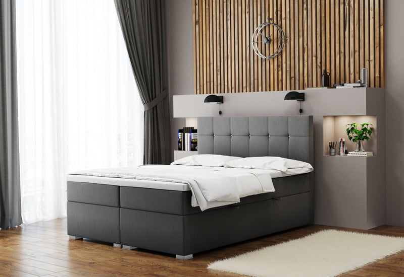 Čalúnená posteľ boxspring NORIS + topper - ARANZ - 1