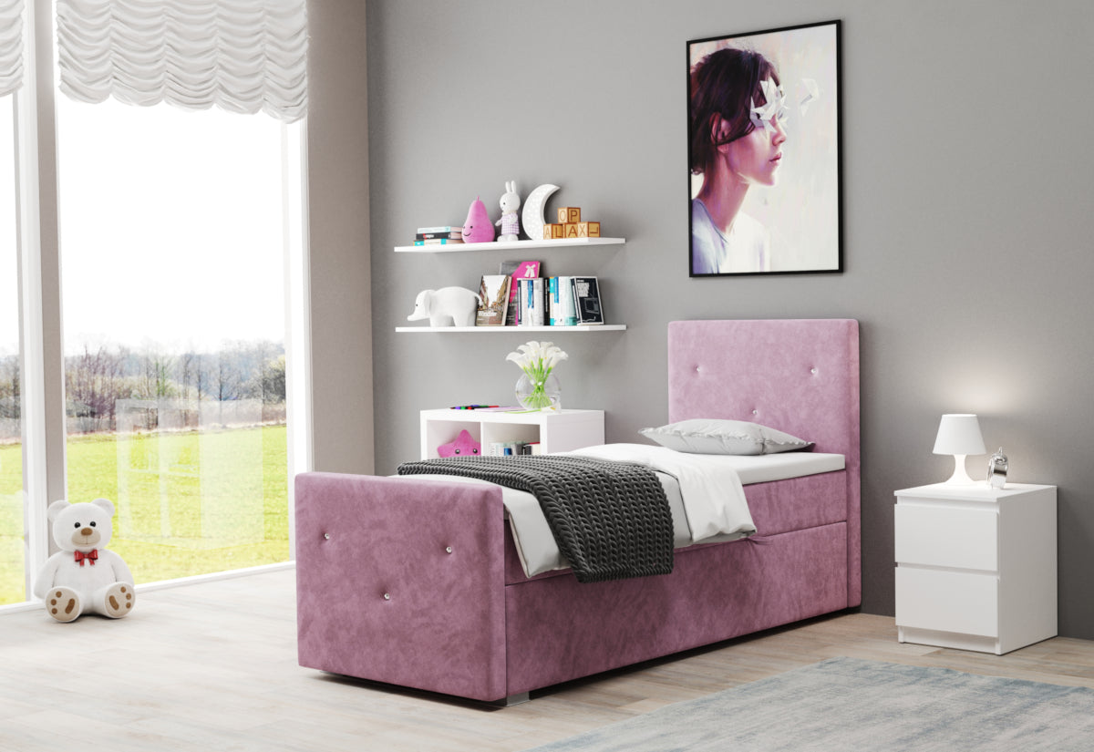 Čalúnená posteľ boxspring COLITA + topper - ARANZ - 1