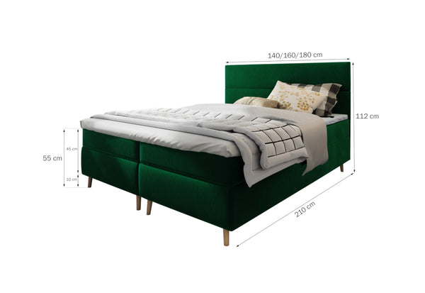 Čalúnená posteľ boxspring CLAUS - ROZMEROVKA - 1