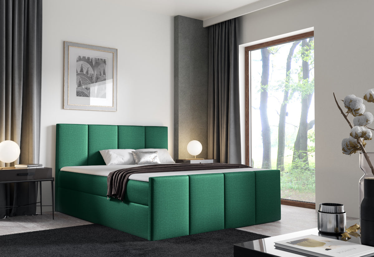 Čalúnená posteľ boxspring LAROS + topper - ARANZ - 1