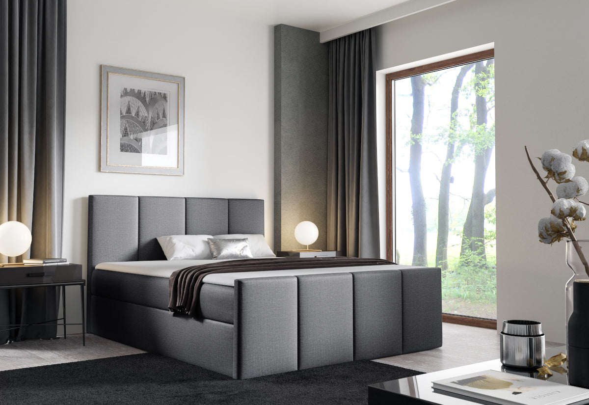 Čalúnená posteľ boxspring LAROS + topper - ARANZ - 4