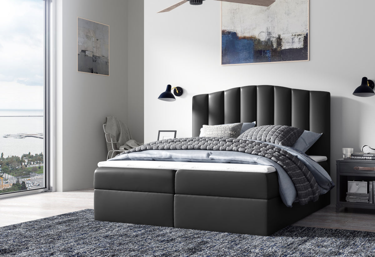 Čalúnená posteľ boxspring LINDE + topper - ARANZ - 6