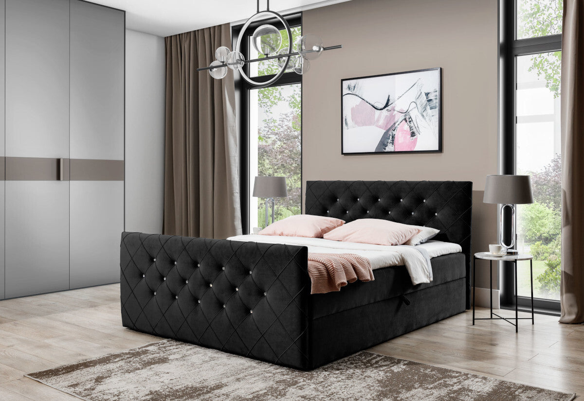 Čalúnená posteľ boxspring MATRAGI + topper - ARANZ - 3