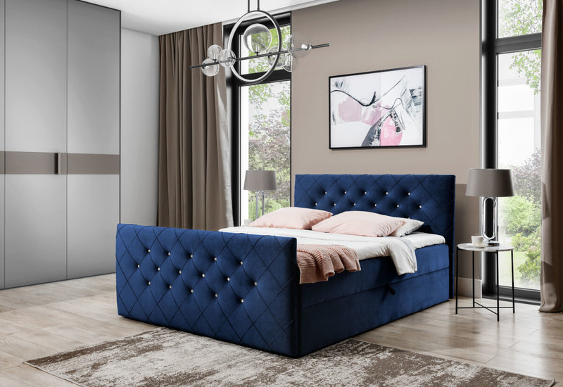 Čalúnená posteľ boxspring MATRAGI + topper - ARANZ - 5