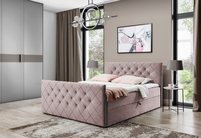 Čalúnená posteľ boxspring MATRAGI + topper - ARANZ - 6