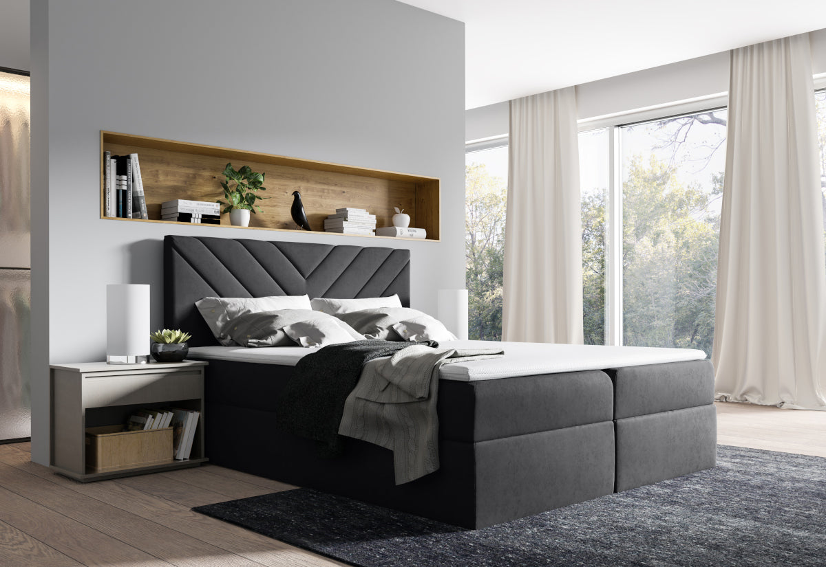 Čalúnená posteľ boxspring NUMBER 6 + topper - ARANZ - 5