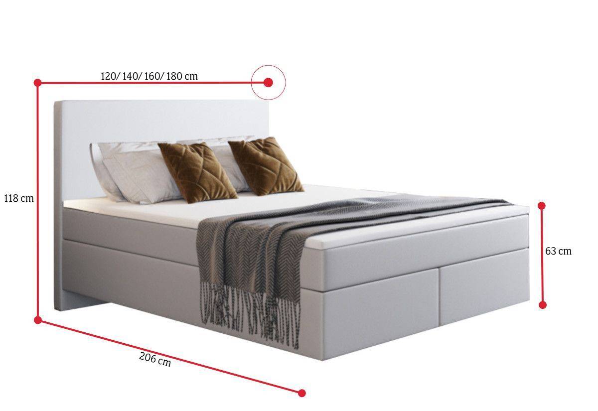 Čalúnená posteľ boxspring SENICA 3 - ROZMEROVKA - 1