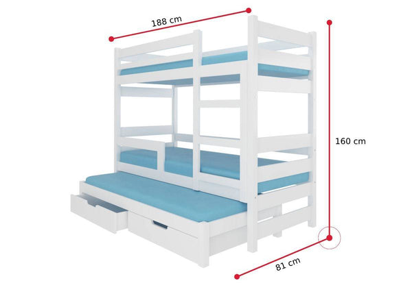 Detská poschodová posteľ MARLOT - ROZMEROVKA - 1
