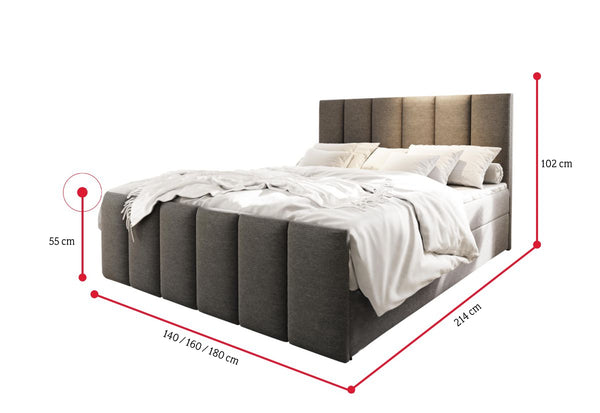 Čalúnená posteľ boxspring MAGO + topper - ROZMEROVKA - 2