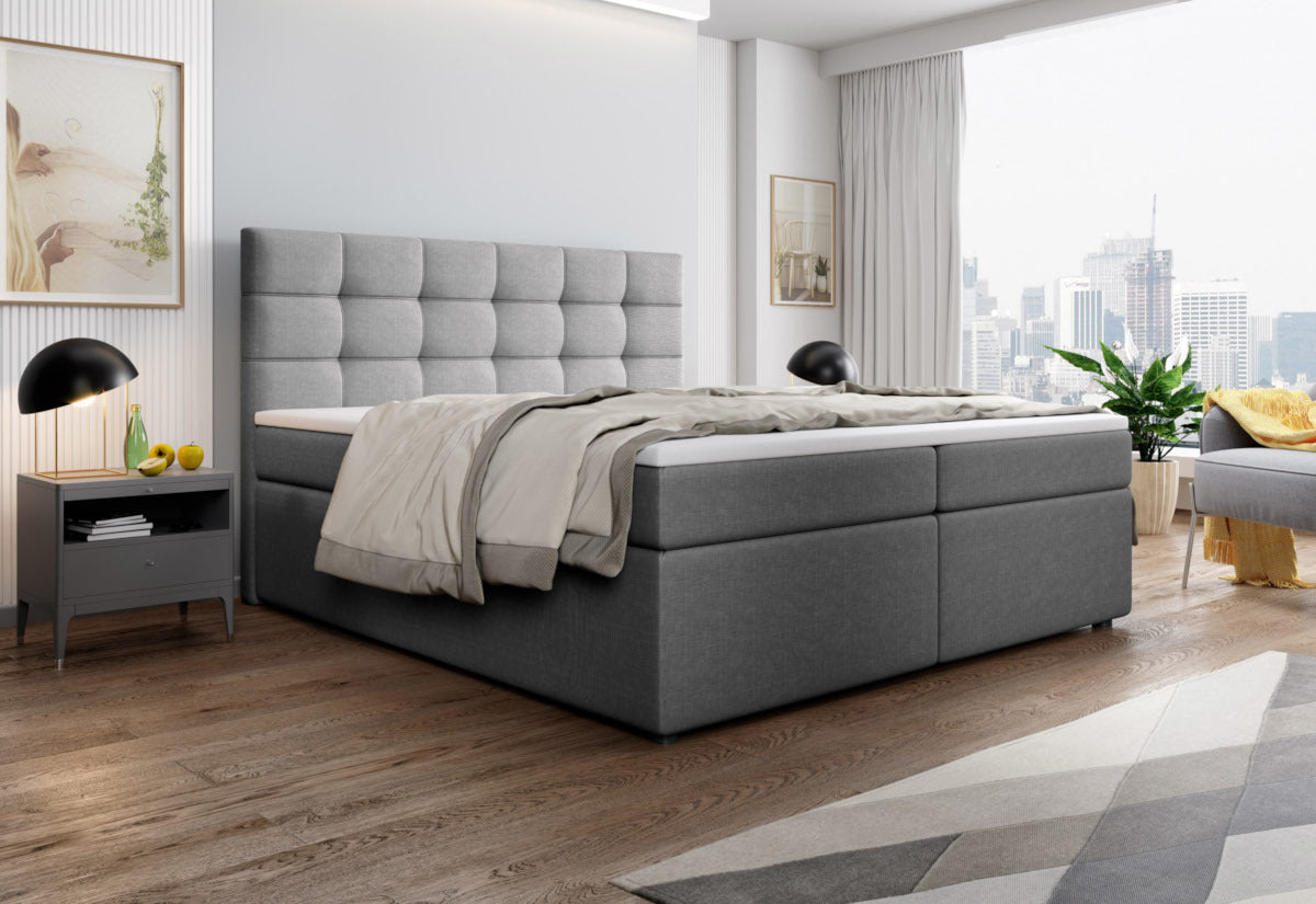 Čalúnená posteľ boxspring SALMA + topper - ARANZ - 5