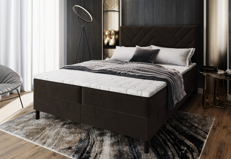 Čalúnená posteľ boxspring ROKOS + topper - ARANZ - 3