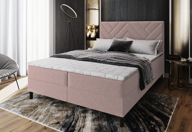 Čalúnená posteľ boxspring ROKOS + topper - ARANZ - 6