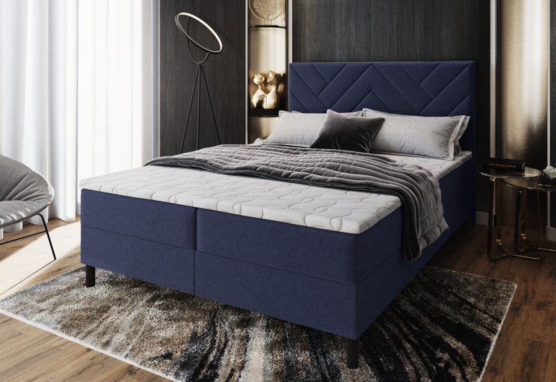 Čalúnená posteľ boxspring ROKOS + topper - ARANZ - 7