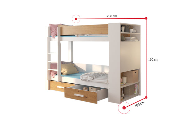 Detská poschodová posteľ GARNETA + matrac - ROZMEROVKA - 1