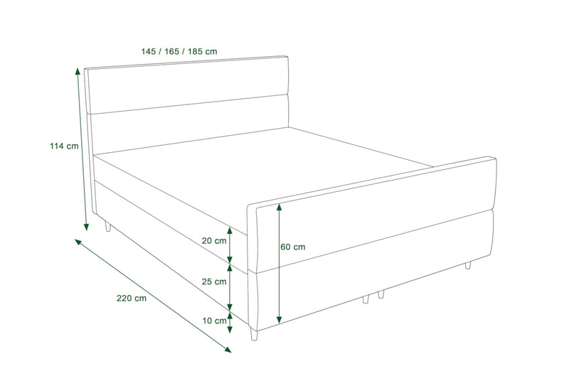 Čalúnená posteľ FLORE 2 - ROZMEROVKA - 1