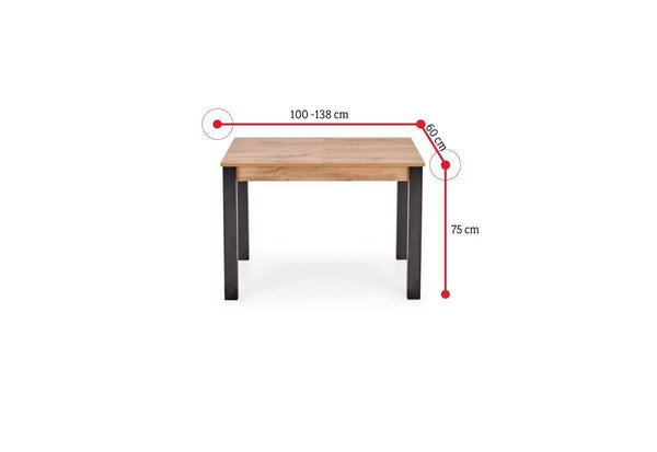 Rozkladací jedálenský stôl ELINA - ROZMEROVKA - 1