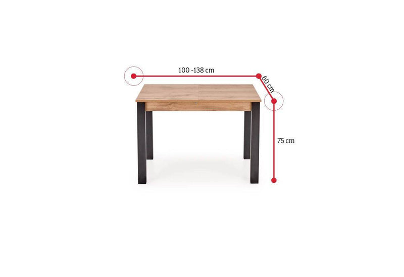 Rozkladací jedálenský stôl ELINA - ROZMEROVKA - 1