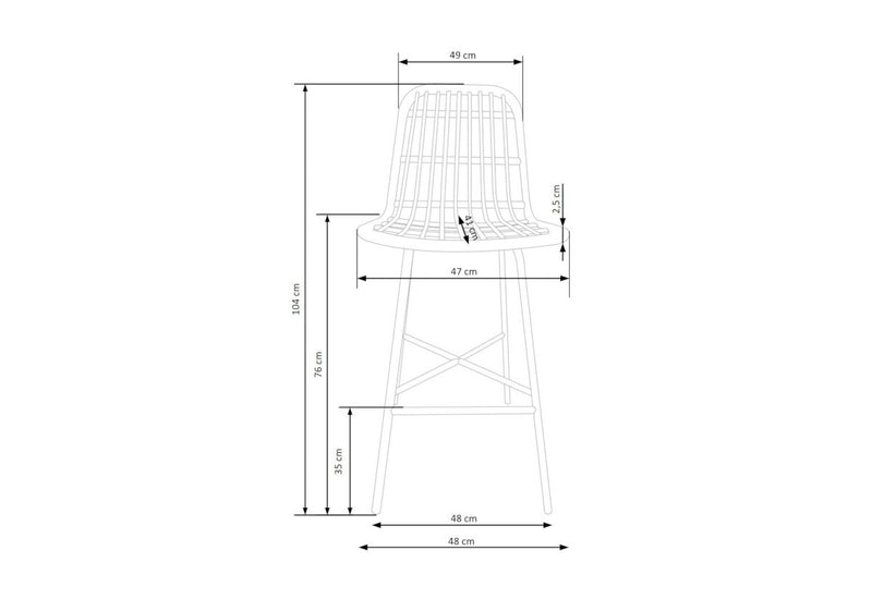 Barová stolička KORNELIA - ROZMEROVKA - 1