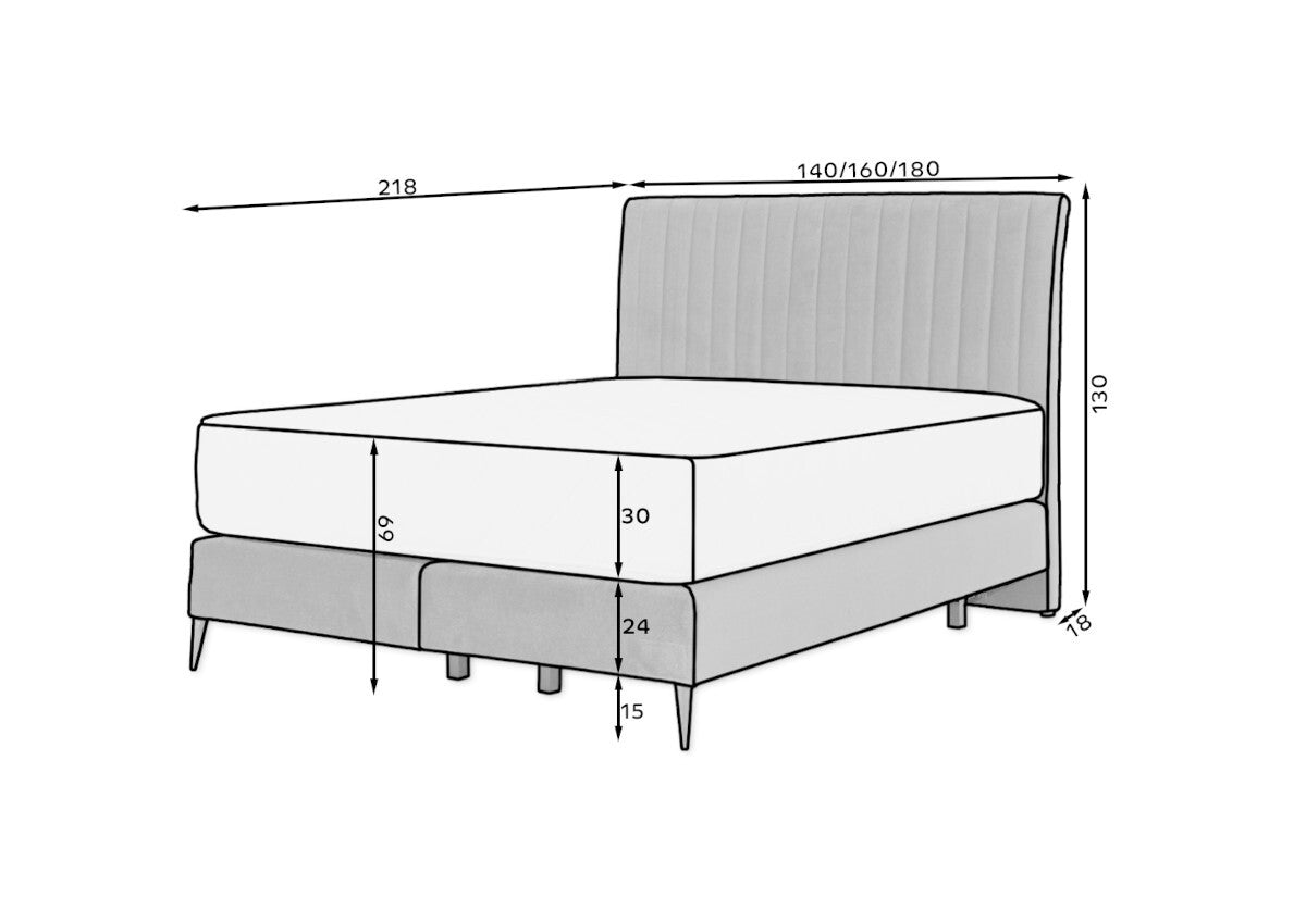 Čalúnená posteľ FANKA - ROZMEROVKA - 1