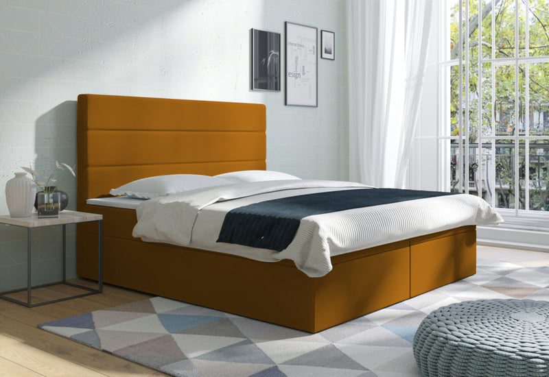 Čalúnená posteľ boxspring EDOARDO, 120x200, riviera 41 -  - 0