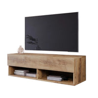 TV stolík MENDES A 100, 100x30x32, gaštan, bez LED osvetlenia -  - 0