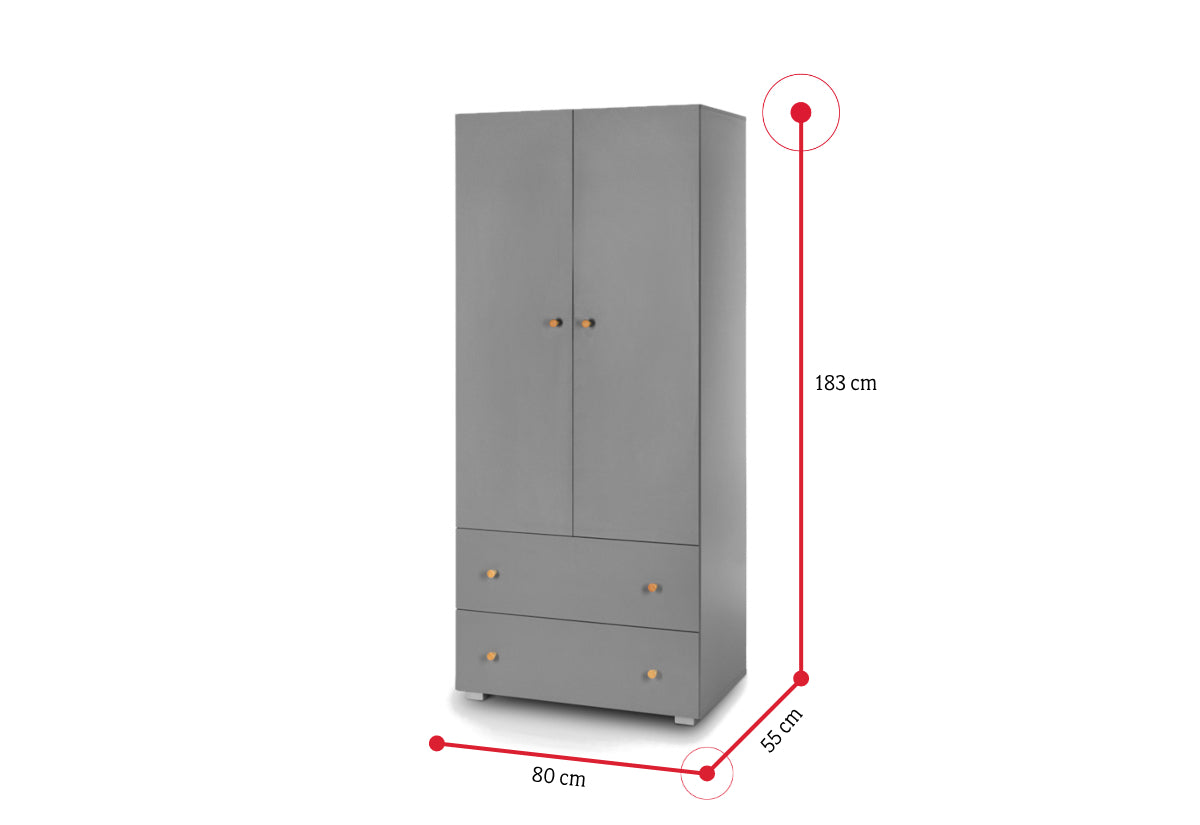 Detská šatníková skriňa NORBET - ROZMEROVKA - 1