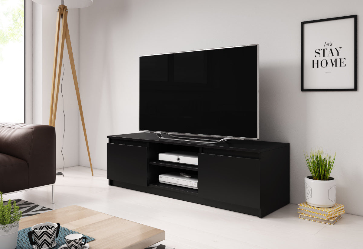 TV stolík BASTE, 120x35,5x38, čierny grafit -  - 0