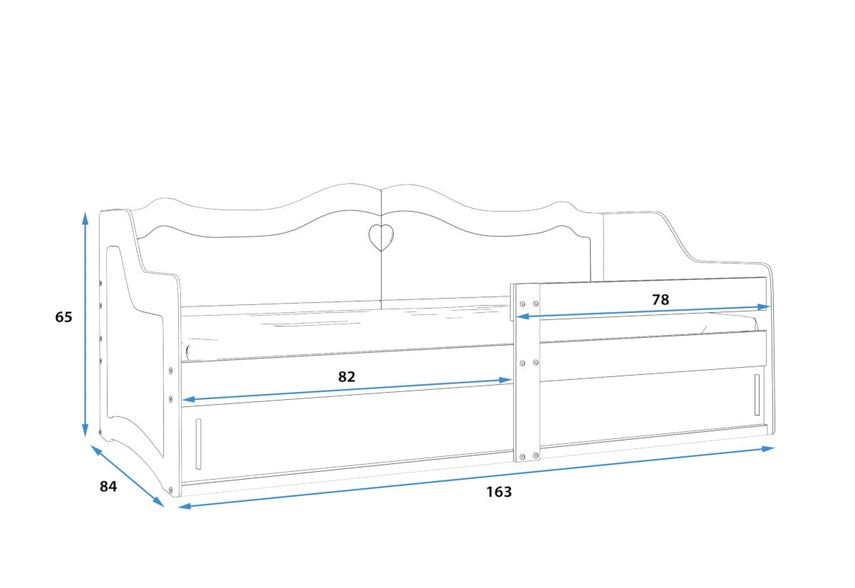 Detská posteľ JULIS - ROZMEROVKA - 1