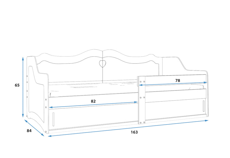 Detská posteľ JULIS - ROZMEROVKA - 1