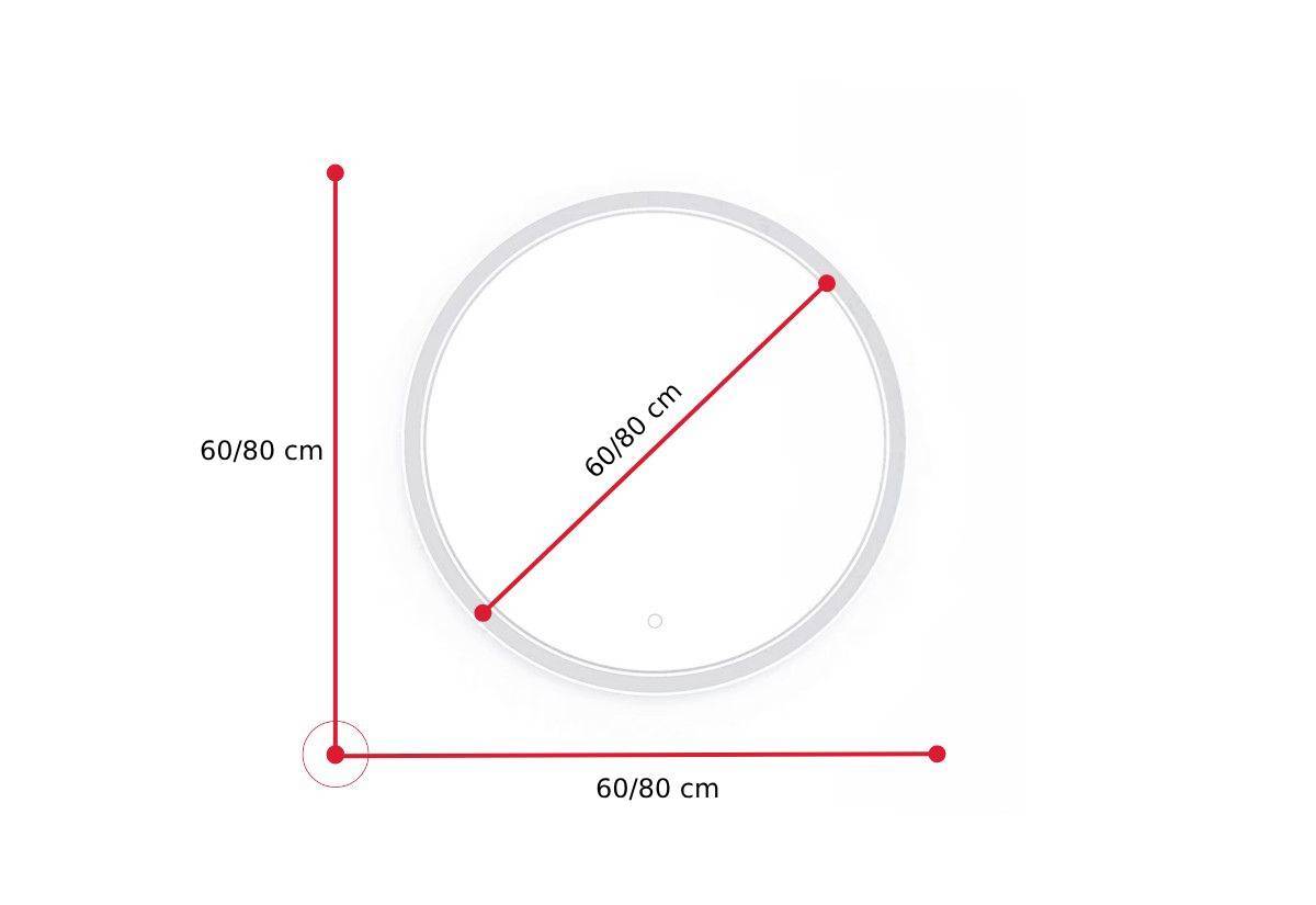 Zrkadlo s osvetlením RANDI - ROZMEROVKA - 1